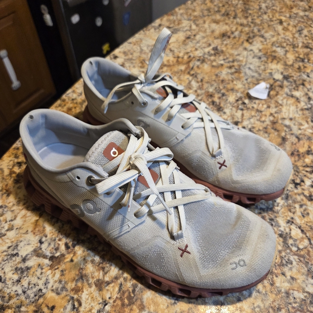On Running Women's White and Orange Shoes